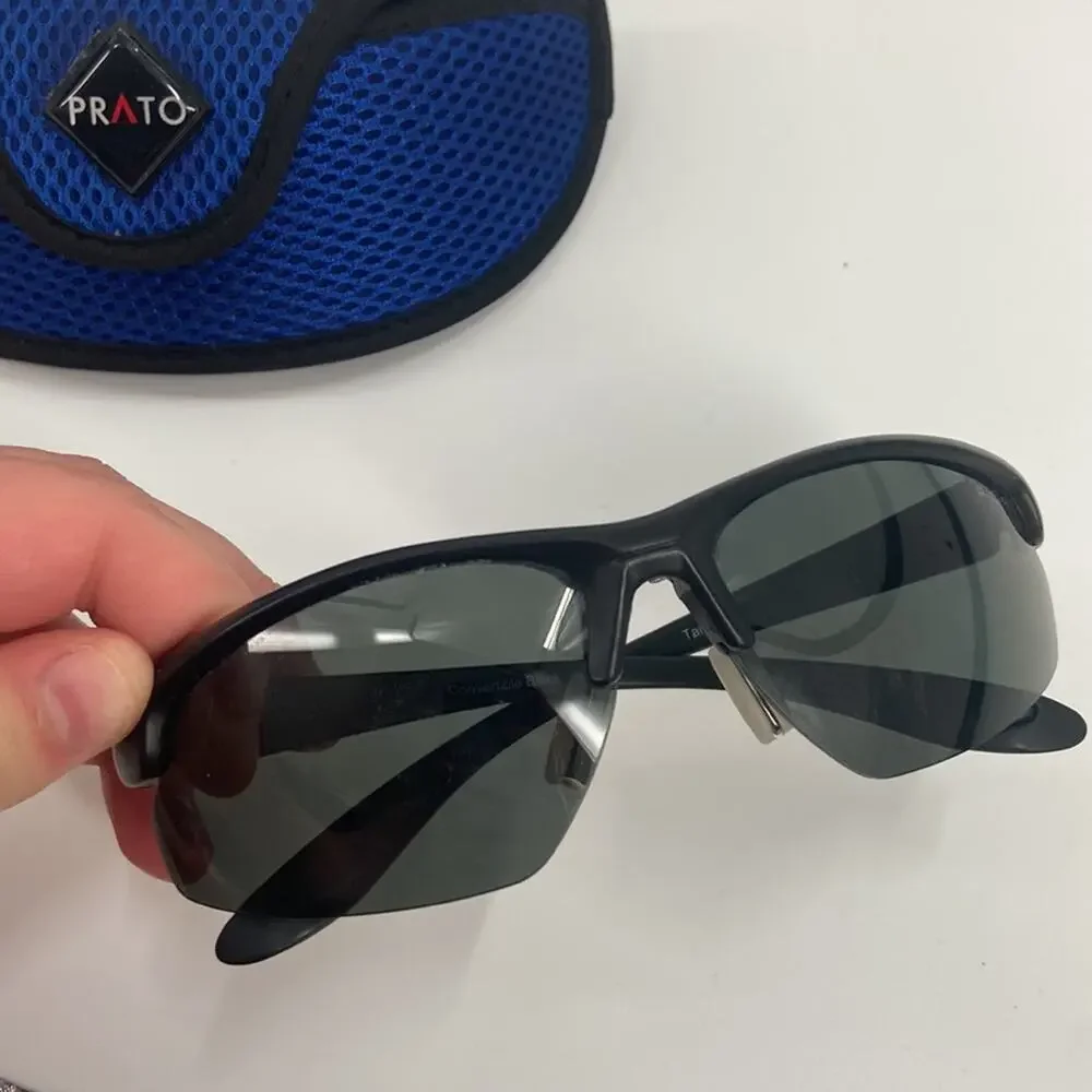 Vintage 90s Prato Convertible black sunglasses